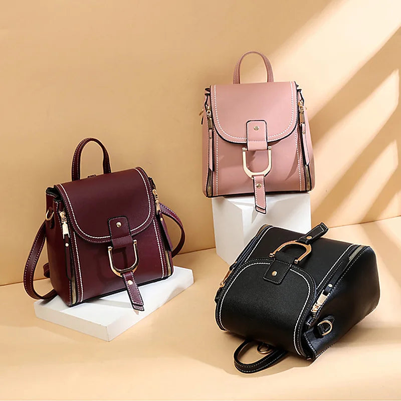 Stylish Mini Leather Backpack for Women