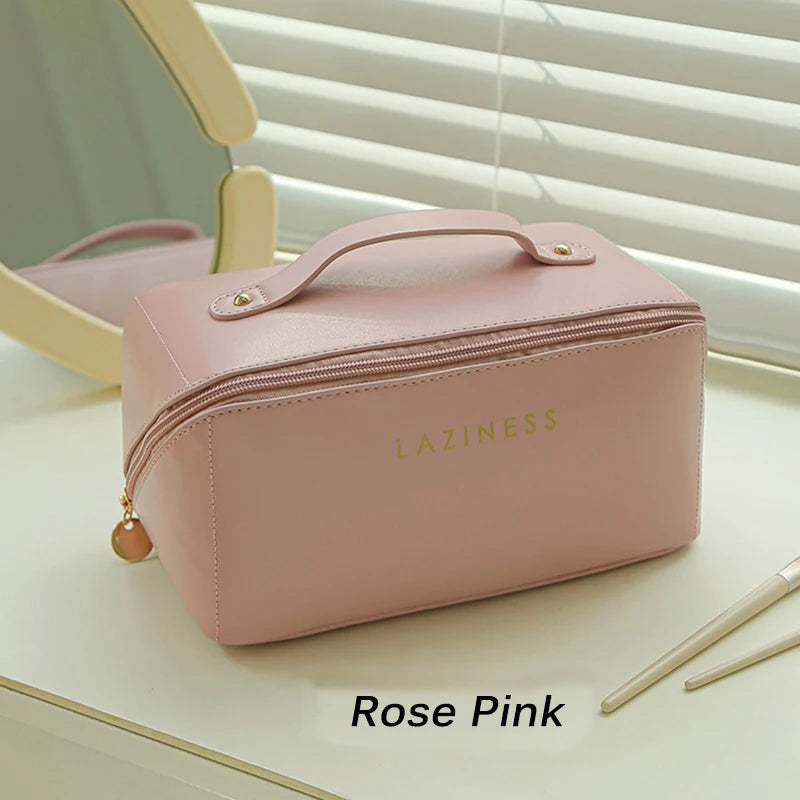 Large Capacity Portable Women's Makeup Bag Toiletries Organizer