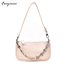 Leather Women Bags Wide Strap Lady's Purses Handbag Shoulder Bag