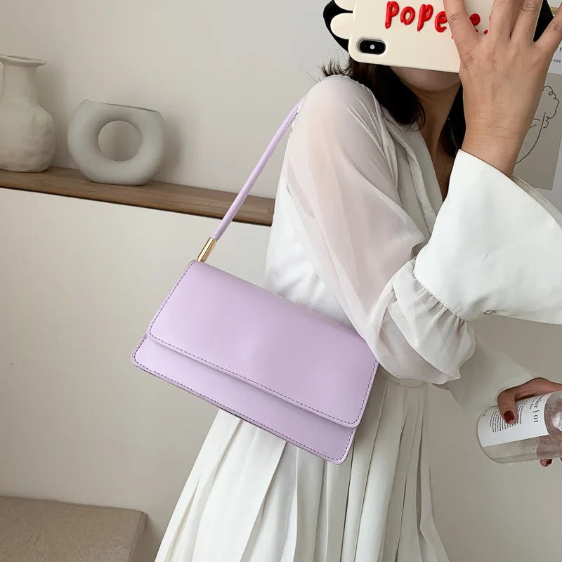 Soft PU Leather Shoulder Bag Women Armpit Bag Lady Handbags
