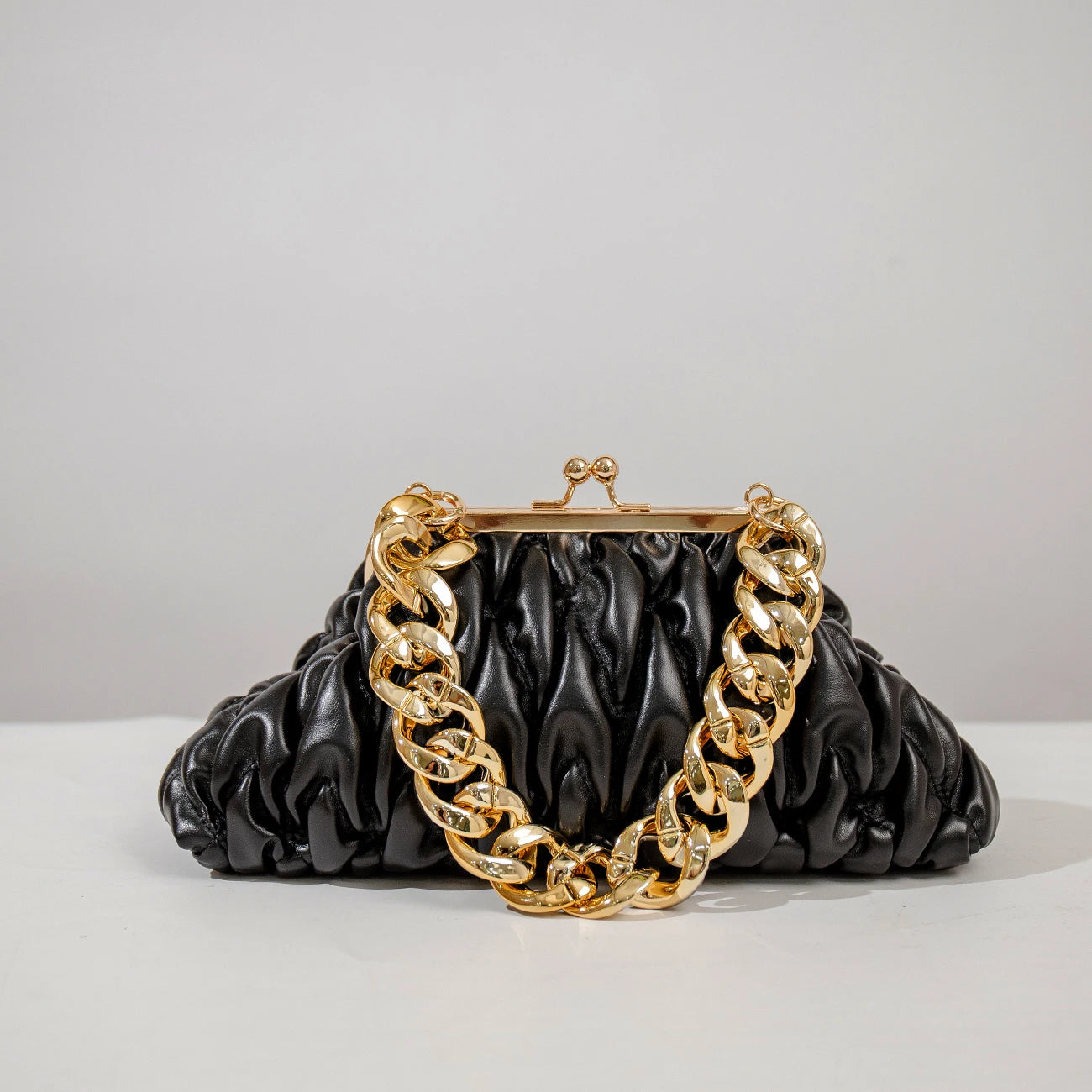 Quilted Mini Crossbody Handbag for Women, Solid Color Shoulder Bag