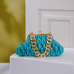 Quilted Mini Crossbody Handbag for Women, Solid Color Shoulder Bag