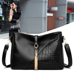 Tassel Women Handbags Leather Shoulder Bags
