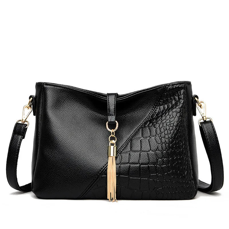 Tassel Women Handbags Leather Shoulder Bags