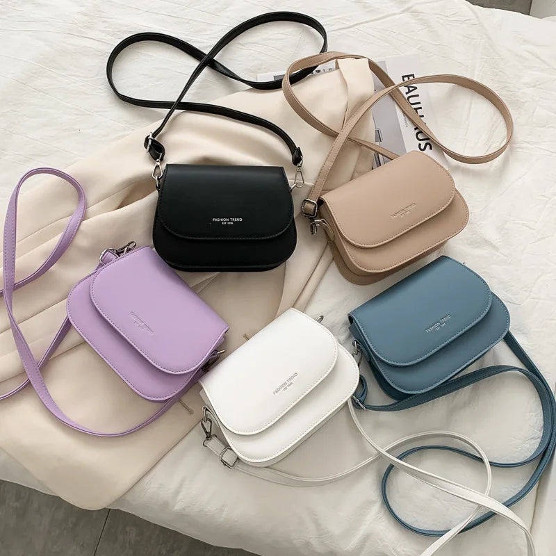 Solid Flap Shoulder Bag Crossbody Bags for Women