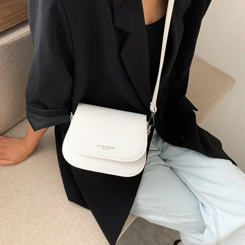 Solid Flap Shoulder Bag Crossbody Bags for Women