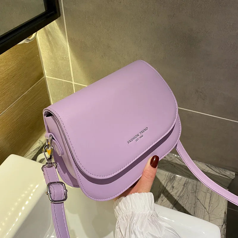 Solid Flap Shoulder Bag Crossbody Bags for Women