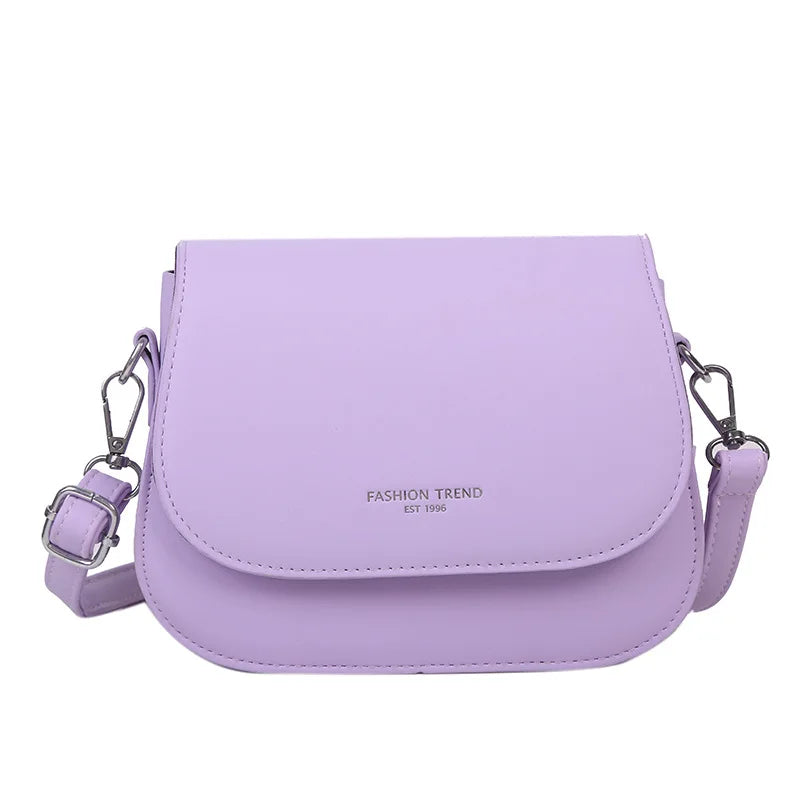 Solid Flap Shoulder Bag Crossbody Bags for Women