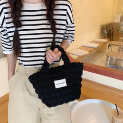 Women Canvas Shoulder Bag Casual Handbag Tote Bag Reusable Large Capacity
