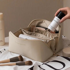 Women Cosmetic Bag PU Leather Waterproof Makeup Pouch