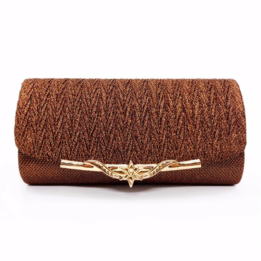 Glitter Evening Bag for Women Wedding Clutch Handbag with Chain Shoulder Strap