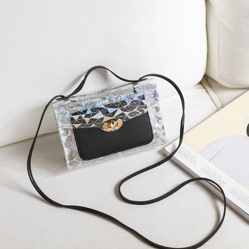 Women's Crossbody Bag, Versatile Transparent Printing Shoulder Bag