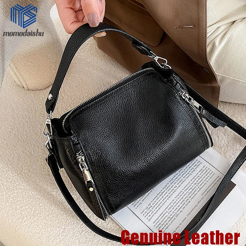 Women Messenger Bags Bucket Bag Leather Crossbody Handbag