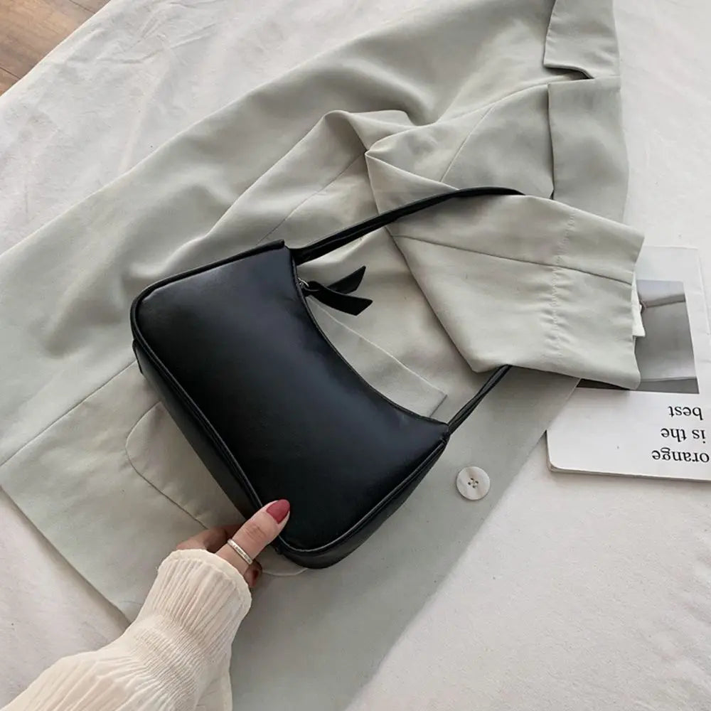Retro PU Leather Shoulder Tote Underarm Bag