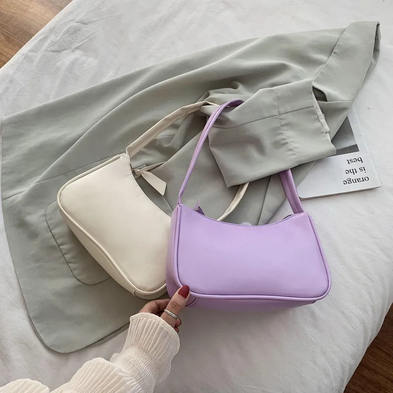 Retro PU Leather Top Handle Bag Women Shoulder Totes Underarm Handbag