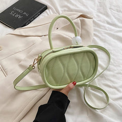 Wavy Embroidery Thread Shoulder Bag Top-handle Bag Purses Sac