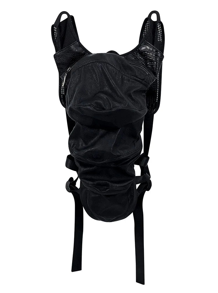 Hot Women's Backpack American Dark Punk Outdoor PU Leather Bag
