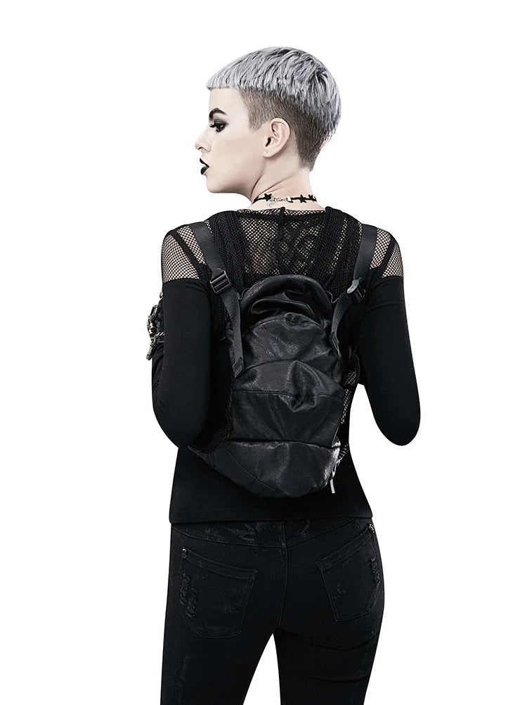 Hot Women's Backpack American Dark Punk Outdoor PU Leather Bag