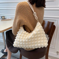 Soft Winter Shoulder Bag Large Tote Armpit Handbag