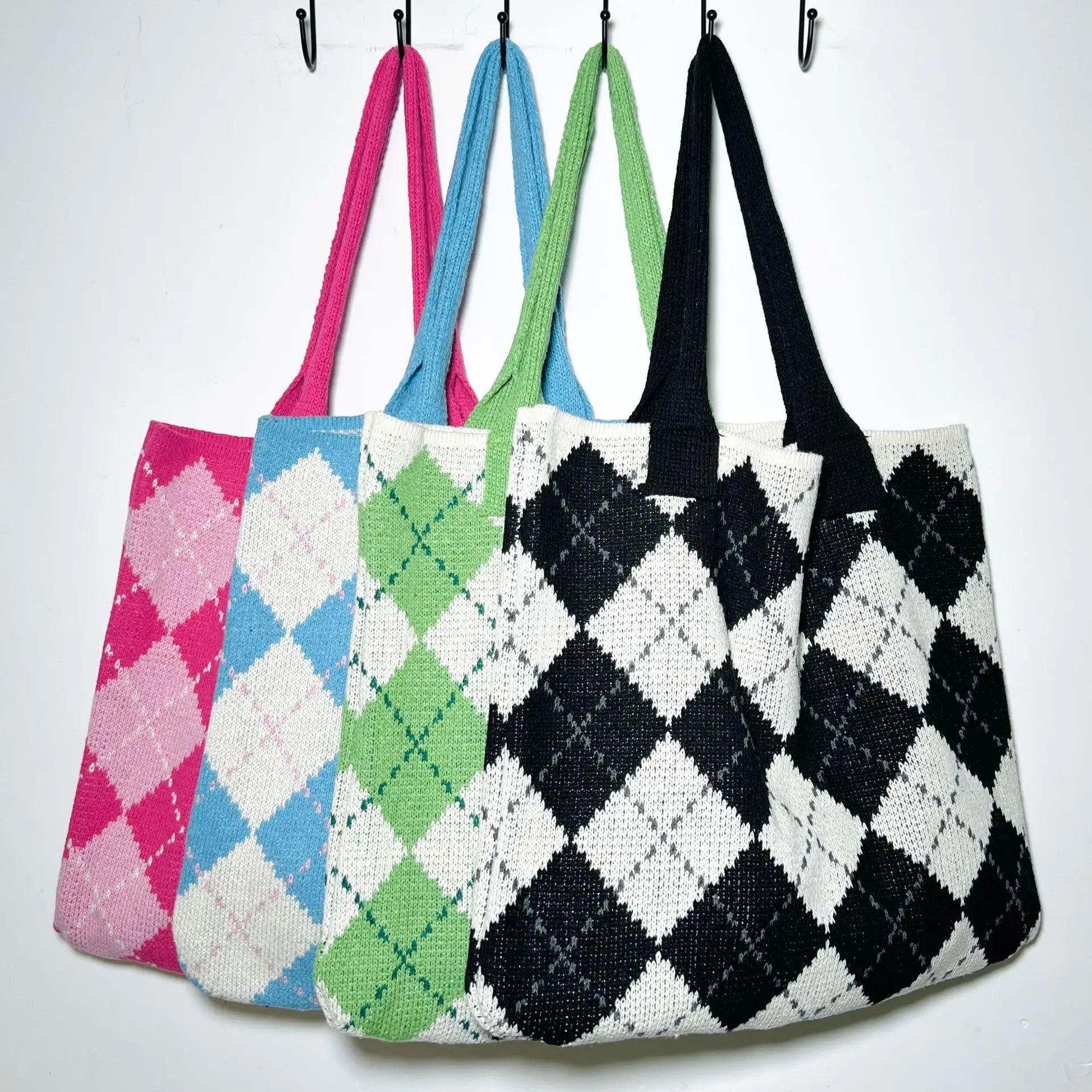 Vintage Diamond Shoulder Bag for Women