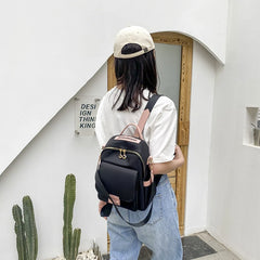 Oxford Cloth Travel Backpack Ladies School Bag