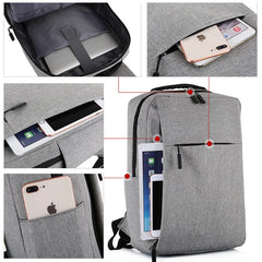 Anti Theft Laptop USB Backpack School Bag Rucksack