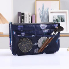 Large Capacity Cosmetic Bag Nylon Travel Organizer Handbag Makeup Bag
