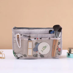 Large Capacity Cosmetic Bag Nylon Travel Organizer Handbag Makeup Bag
