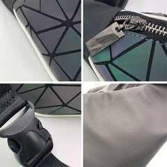 Holographic Waist Bag Geometry Fanny Pack Men Women Travel Chest Handbag