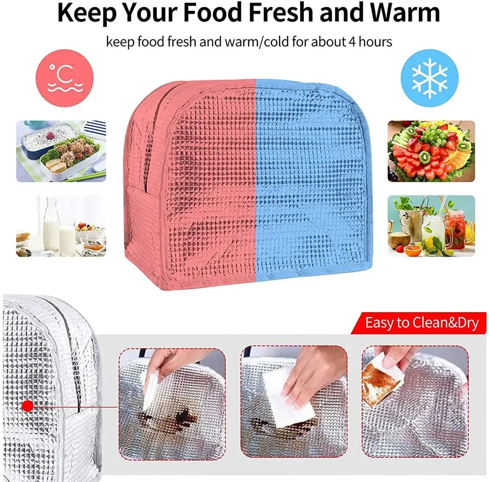 Whitemarble Lunch Bag Picnic Tote Canvas Handbag