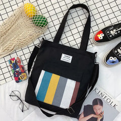 Crossbody Canvas Bag Artistic Fresh Student Schoolbag Ins Shoulder Handbag