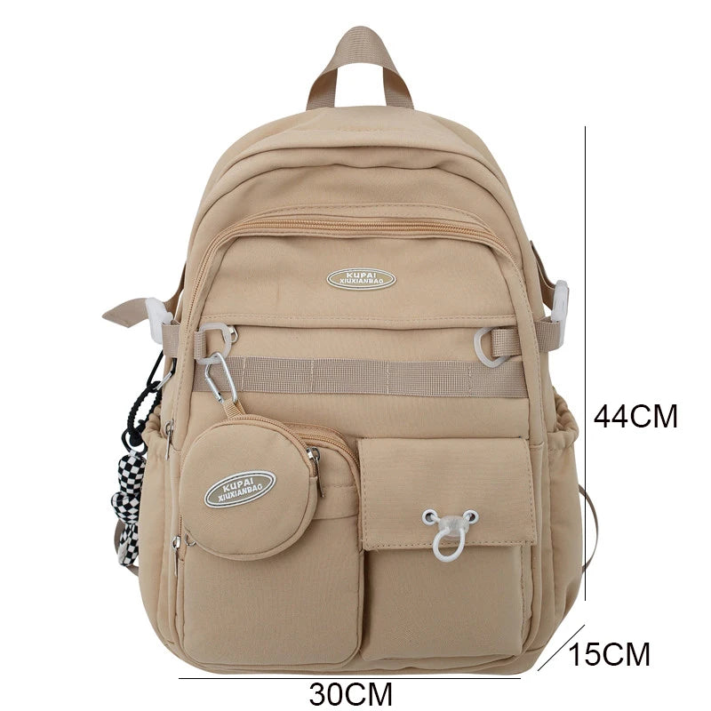 Waterproof Multi-Pocket Youth Backpack for Teenage Girls Boys