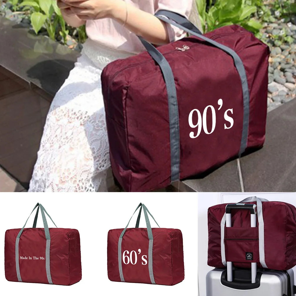 Nylon Foldable Travel Bags Large Capacity Unisex Handbags Men Women