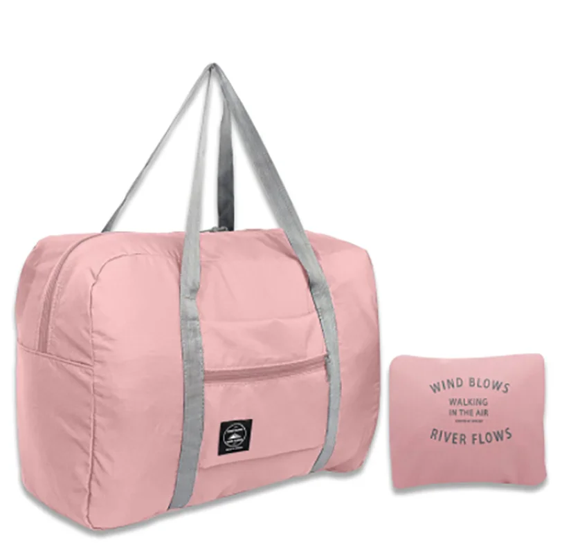 Foldable Nylon Travel Bags Unisex Large Capacity Luggage
