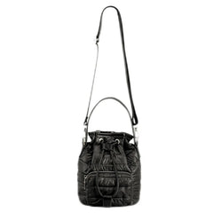 Quilted Nylon Bucket Bag Winter Shoulder Handbag