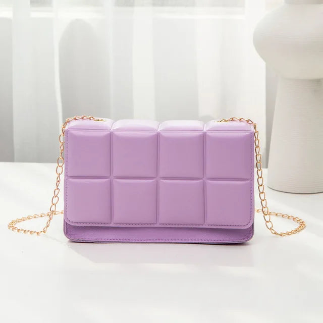 PU Leather Shoulder Bags for Women Rhomboid Crossbody Summer Handbags