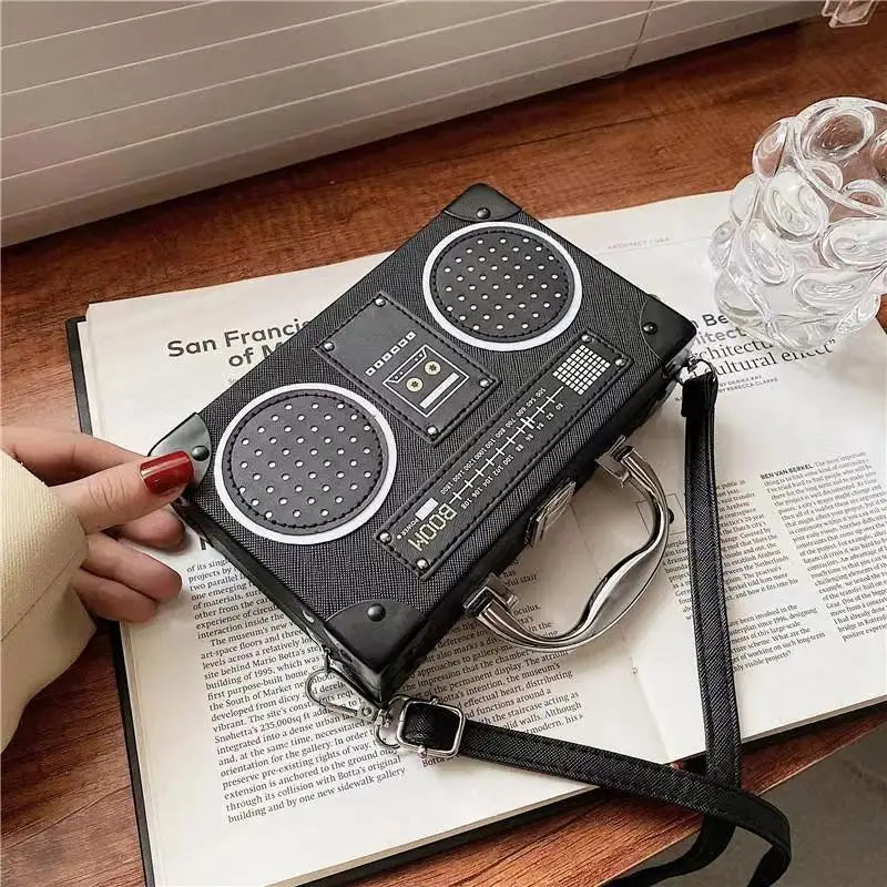 Retro Radio Shape Bag Ladies Shoulder Messenger Bag