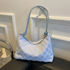 Plaid Underarm Bag for Women Casual Shoulder Bag