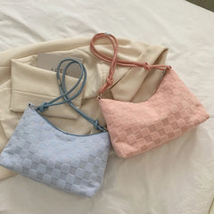 Plaid Underarm Bag for Women Casual Shoulder Bag