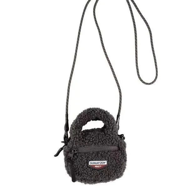 Soft Plush Women's Crossbody Bag Lambs Wool Winter Fluffy Fur