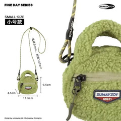 Soft Plush Women's Crossbody Bag Lambs Wool Winter Fluffy Fur
