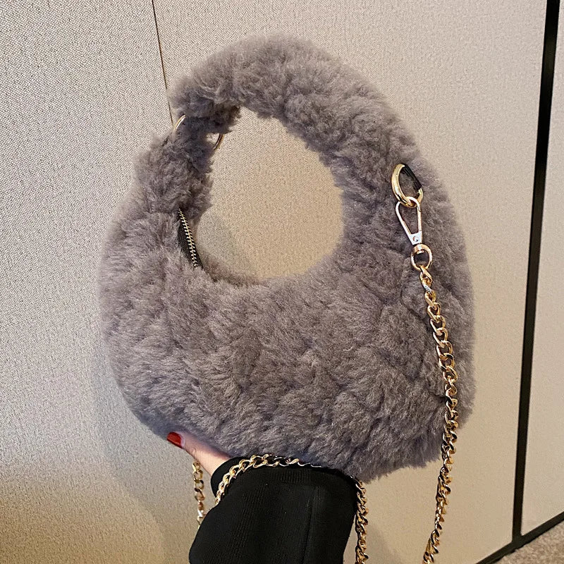 Winter Rhombus Chain Crossbody Bag Matching Shoulder Bag