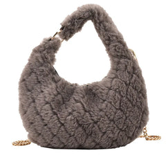 Winter Rhombus Chain Crossbody Bag Matching Shoulder Bag