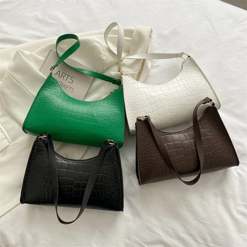 Croc Pattern Women's Shoulder Bag
