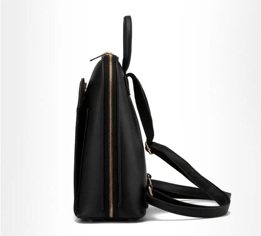 PU Leather Backpack Women Teenage Girls School Shoulder Bag Female Backpacks