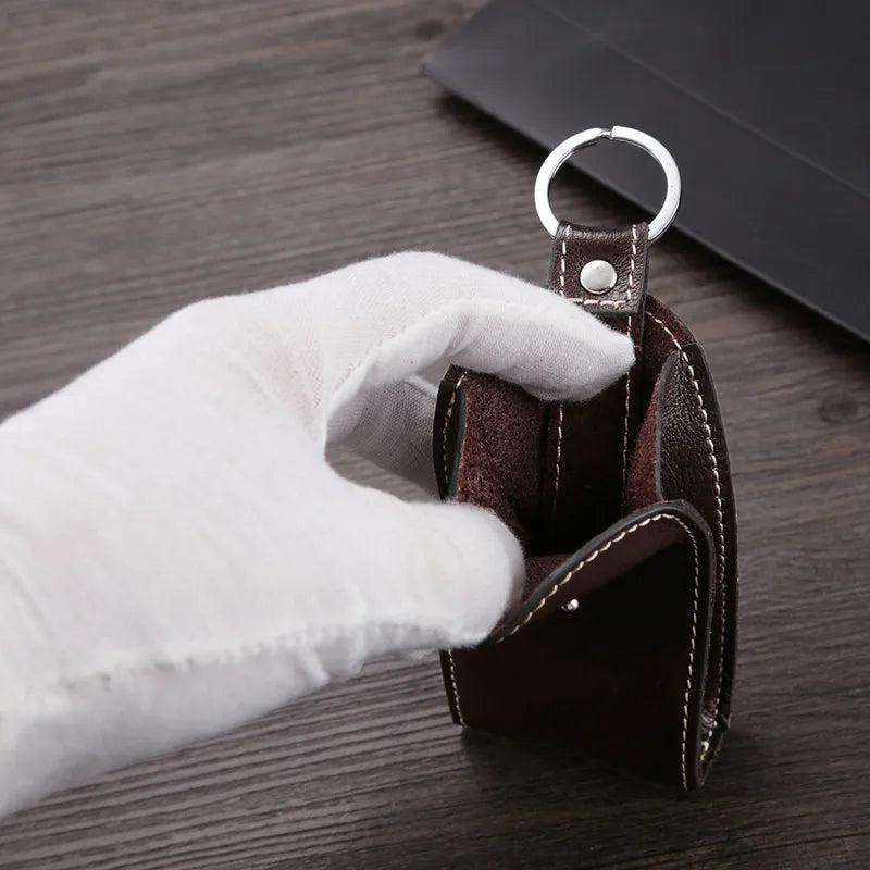 Real Leather Key Holder Car Key Wallet Organizer Key Storage Bag