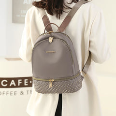 Vintage Oxford Cloth Rivet Women Backpack