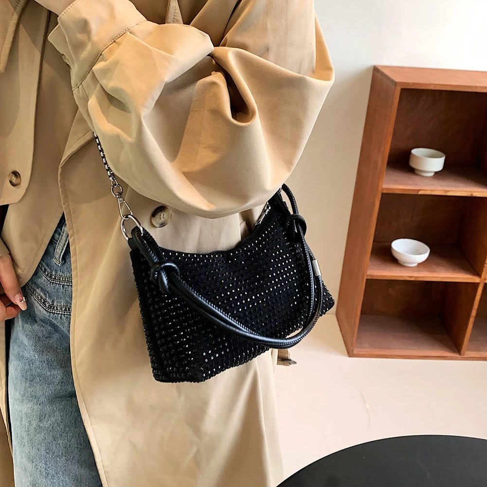 Shining Diamond Women Tote Bag Rhinestone Handbag for Women Bag Purse