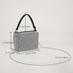 Rhinestone Handbag for Women Shoulder Bag Purse Ladies Crossbody Bag