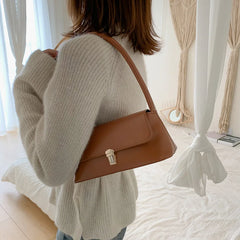 Retro Casual Stone Pattern Shoulder Bag Leather Chain Female Bag